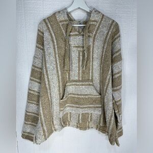 Artesanias Mickey baja plaid hippie hoodie size XL